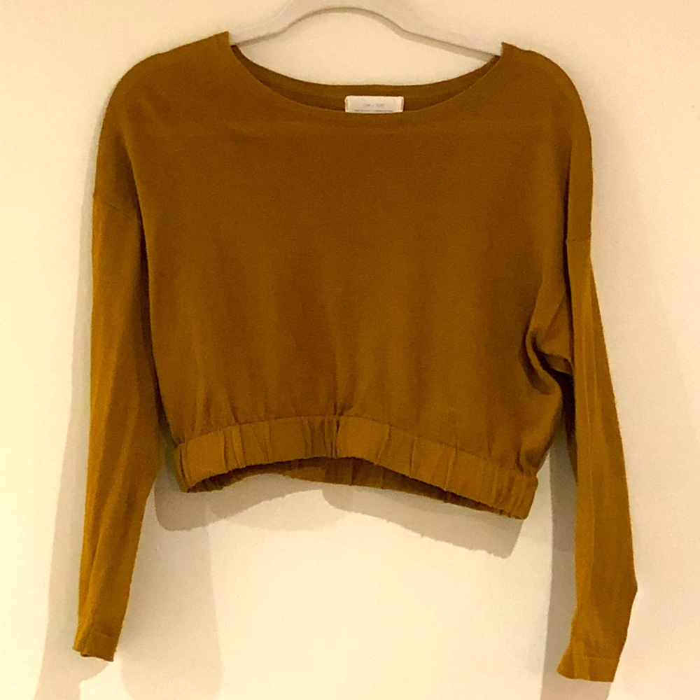 Oak and fort long sleeve crop Tee shirt